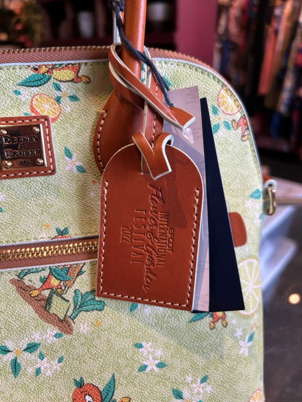 Dooney and Bourke Orange Bird Satchel Epcot 2022 Flower and Garden Festival NWT - Picture 2 of 8